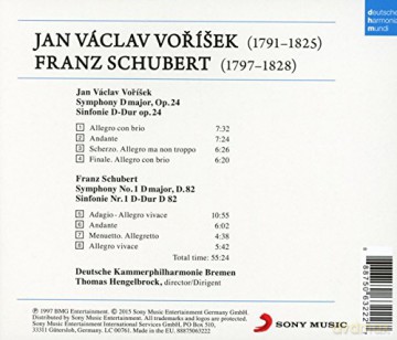 Thomas Hengelbrock: Schubert: Sinfonie Nr. 1 - Vorisek: Sinfonie op. 24 [CD]