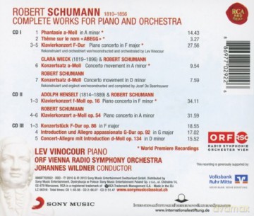 Lev Vinocour: Schumann: Complete Works For Piano And Orchestra [3CD]