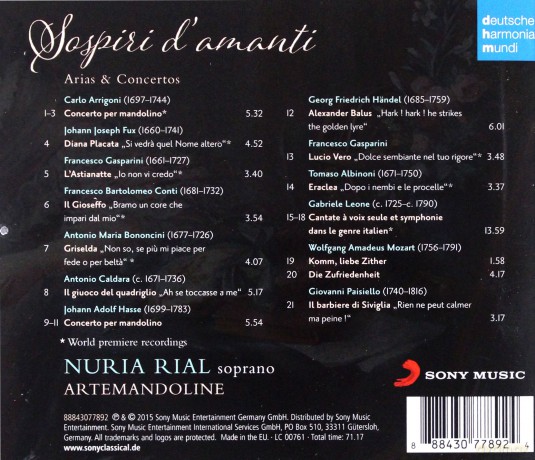 Nuria Rial: Sospiri d'amanti [CD]