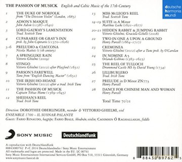 Dorothee Oberlinger: The Passion of Musick [CD]