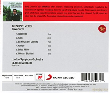 Claudio Abbado: Verdi: Overture (Remastered) [CD]