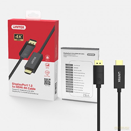 Kabel Adapter DP 1.2 - HDMI, M/M, 4K 60Hz, 1.8m, V1608A
