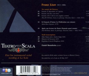 Daniel Barenboim: Lisz: Omaggio All\'itala-Live At [CD]