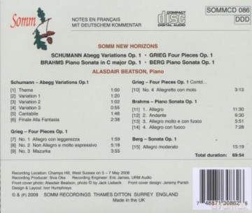 A Beatson: Abegg Variations-Four Pieces-Piano Sonat [CD]
