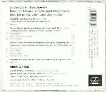 Abegg Trio: Beethoven Klaviertrios vol. 4 [CD]