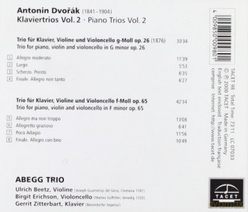 Abegg Trio: Dvorak Klaviertrios vol. 2 [CD]