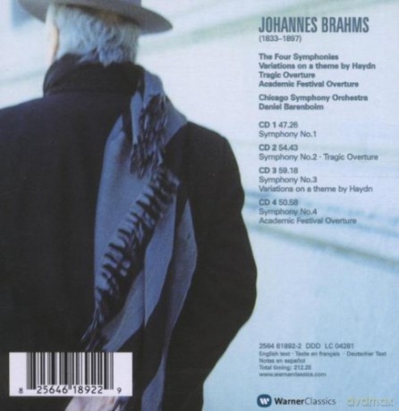 Daniel Barenboim/Bpo: Brahms: Symphonies No.1-4 [4CD]