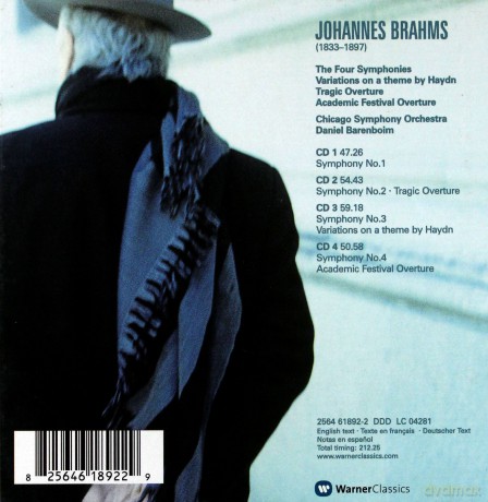 Daniel Barenboim/Bpo: Brahms: Symphonies No.1-4 [4CD]