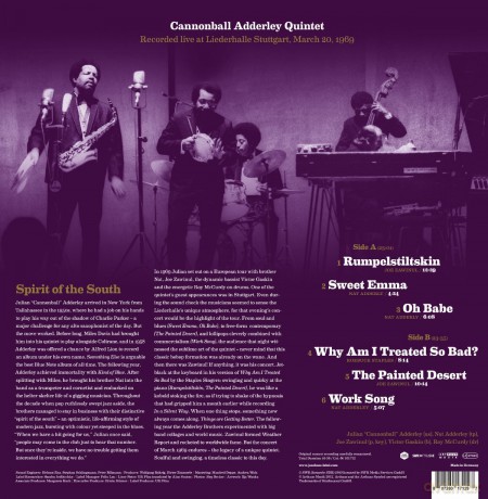 Adderley Cannonball Quintet: Legends Live - Liederhalle Stuttgart 1969 [Winyl]