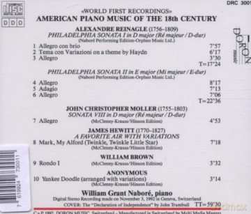 American Piano Music Of The 18th Ce: American Piano Music Of The 18th Ce [CD]
