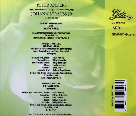 Anders Peter: Sings Johann Strauss Jr [2CD]