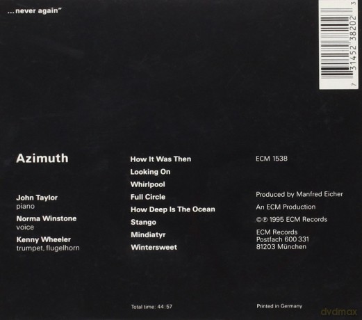 Azimuth: How It Was Then Never Again [CD]