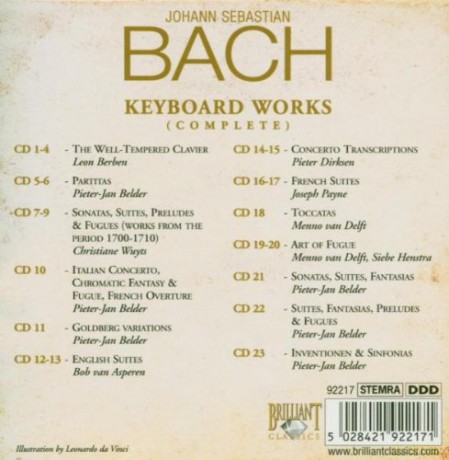 Bach Johann Sebastian: Keyboard Works - Complete [20CD]
