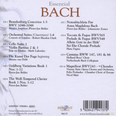 Bach Johann Sebastian: Essential Bach [10CD]