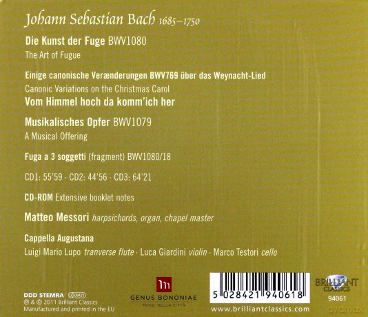 Bach Johann Sebastian: Kunst Der Fuge [4CD]