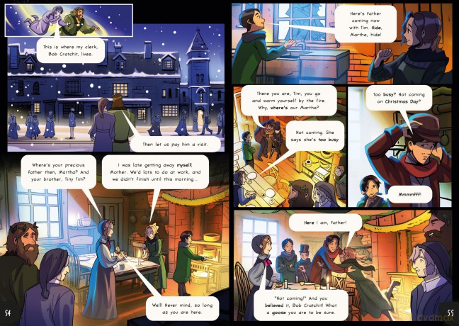 Charles Dickens' A Christmas Carol: A Graphic Novel (Classics in Graphics) - Steve Barlow [KSIĄŻKA]