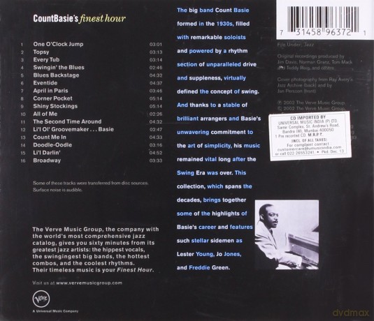 Basie Count: Count Basies Finest Hour [CD]