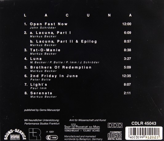 Becker Markus Quartet: Lacuna [CD]