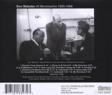 Ben Webster: At Montmartre 1965-66 [CD]