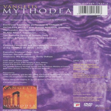 Vangelis: Mythodea - Live In Athens [DVD]