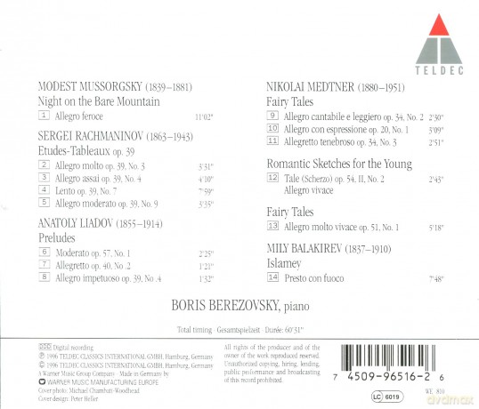 Berezovsky: Mussorgsky U.A.: Eine Nacht Auf [CD]