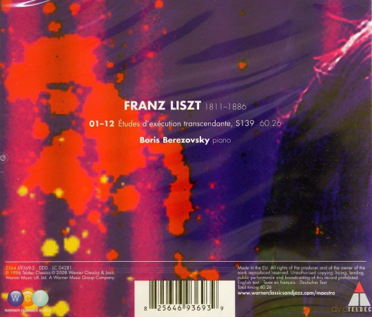 Boris Berezovsky: Liszt: 12 Etudes D'execution Transcendante [CD]