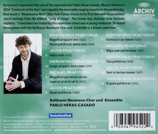 Pablo Heras-Casado: Praetorius [CD]
