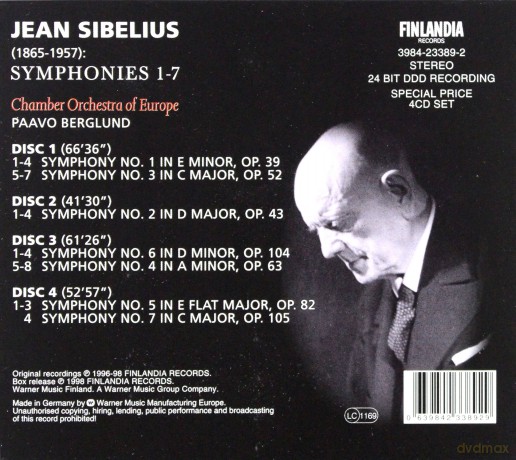 Berglund/Coe: Sibe: Sym.No.1-7 [4CD]