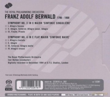 Berwald Franz: Symphonies Nos 3 And 4 [SACD]