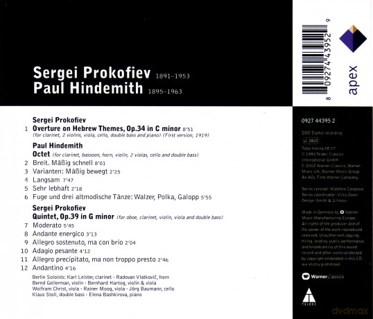 Berliner Solisten: Prokofiev: Quintet/Octet [CD]