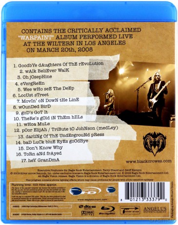 Black Crowes: Warpaint Live - Los Angeles 2008 [Blu-Ray]