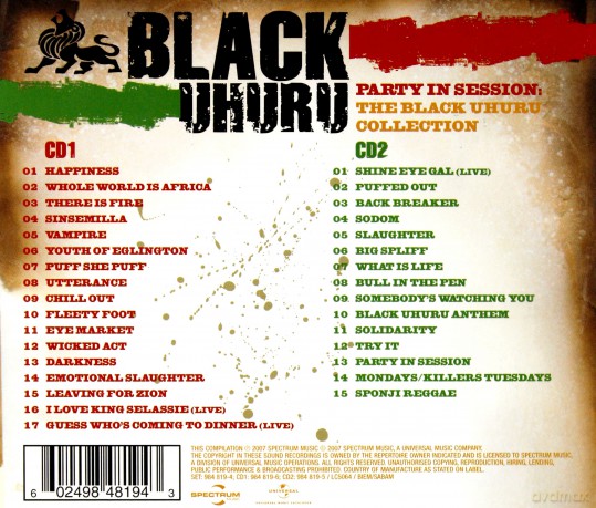 Black Uhuru: Party In Session - Black Uhuru Collection [2CD]