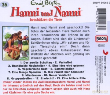 Blyton Enid: Hanni Und Nanni - Hanni Und Nanni Beschuetzen Die Tiere [CD]