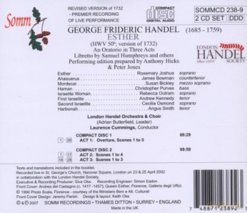 Bowman-Joshua-Bickley-The London Handel: Esther [2CD]