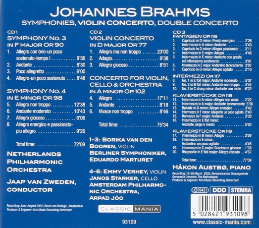 Brahms Johannes: Brahms Collection [3CD]