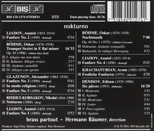 Brass Partout- Baumer Hermann: Nokturno [CD]
