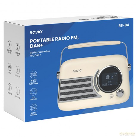 Savio radio przenośne dab+ rs-04