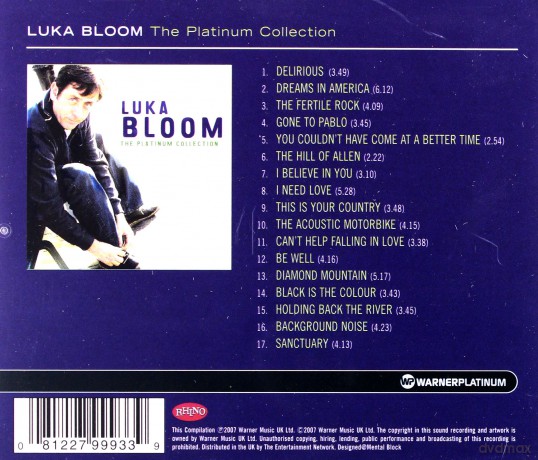 Luka Bloom: The Platinum Collection [CD]