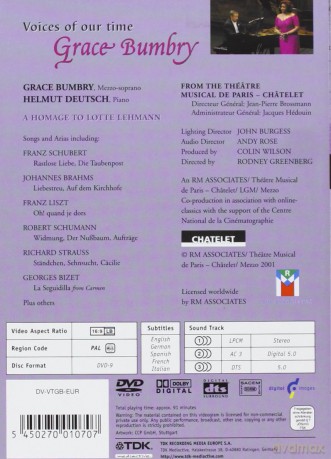 Bumbry Grace & Deutsch Helmut: Voices Of Our Time [DVD]