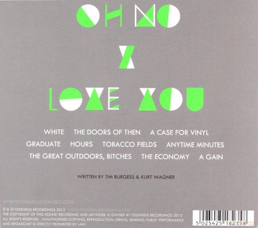 Burgess Tim: Oh No I Love You [CD]