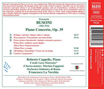 Busoni Ferruccio: Piano Concerto Op 39 [CD]