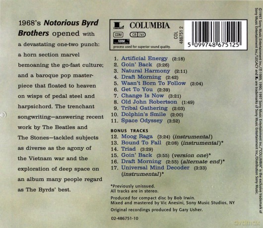 Byrds: The Notorious Byrd Brothers [CD]
