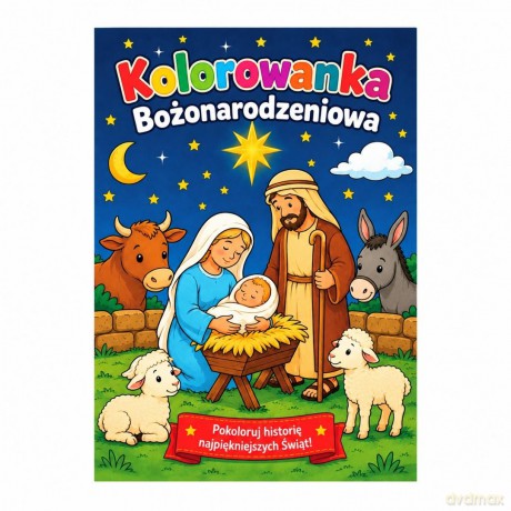 Kolorowanka Bożonarodzeniowa. Pokoloruj historię - Marcin Łaptos [KSIĄŻKA]