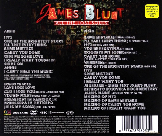 James Blunt: All The Lost Souls [CD]+[DVD]