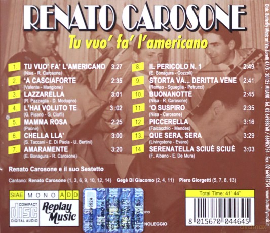 Carosone Renato: Tu Vuo Fa Lamericano [CD]