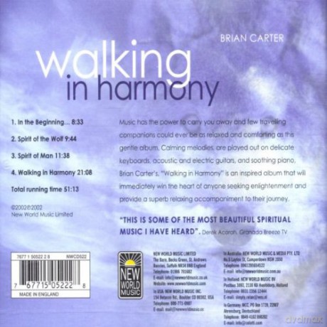Carter Brian: Walking In Harmony [CD]