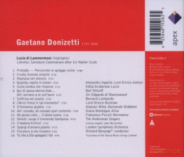 R. Bonynge/Lso: Donizetti: Lucia Di Lammermoor [CD]