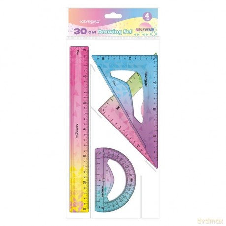 Zestaw geometryczny Iridescent opalizujący 4el