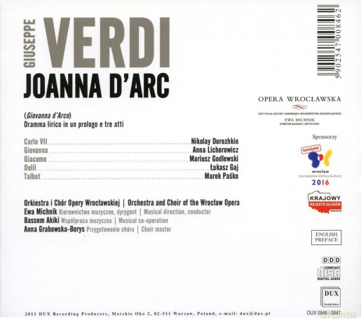Chor I Orkiestra Opery Wroclawskiej: Giuseppe Verdi Joanna D Arc - Giovanna D [2CD]