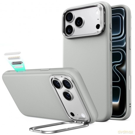 Etui ESR Atelier Kickstand MagSafe na iPhone 18 Pro / 17 Pro - szare